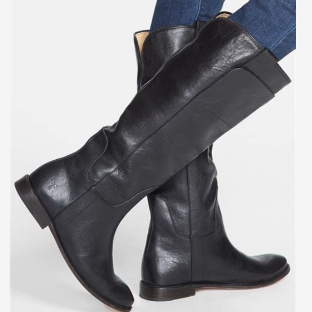 FRYE Black Paige Tall Riding Boot